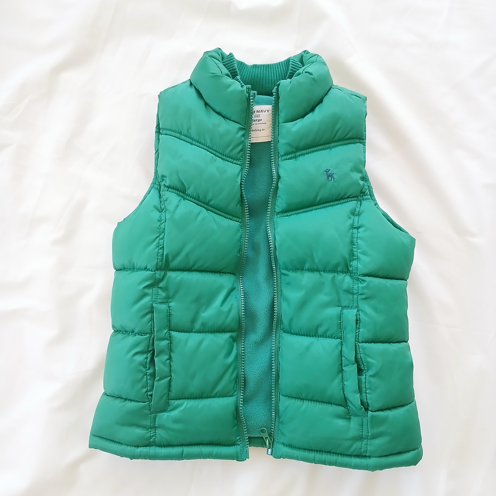 Old Navy Green Puffer Jacket Unisex